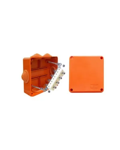 Коробка JBS100 100х100х55, 6 вых., 3P (0,15…4мм²) (43107HF): Коробка монтажная, огнестойкая, без галогена в Красноярске