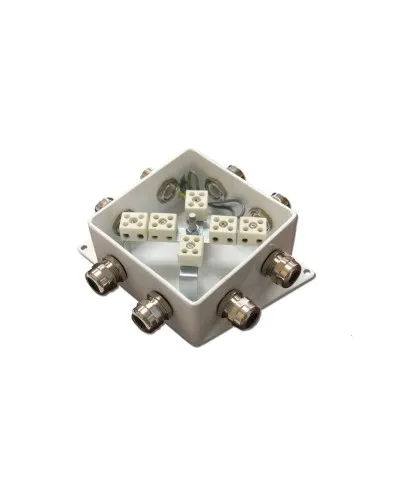 КМ-О (12к*6,0)-IP66-120х120, шесть вводов: Коробка монтажная огнестойкая в Красноярске