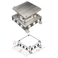 КМ-О (32к)-IP55-2020, 12 вводов, нержавейка: Коробка монтажная огнестойкая